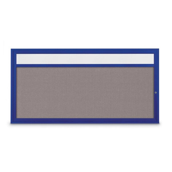 Slim Enclosed Corkboard, 36"x36", Bronze Alum Frame/Burgundy